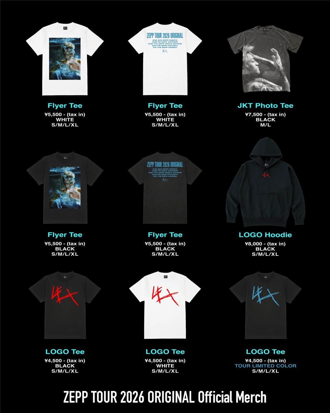 LEX Zepp Tour 2026 Original 一部ツアーグッズの事前販売が本日19:00