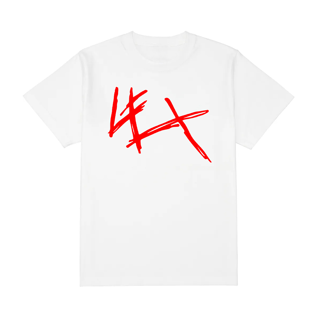 LEX LOGO T-shirt (White×Red)