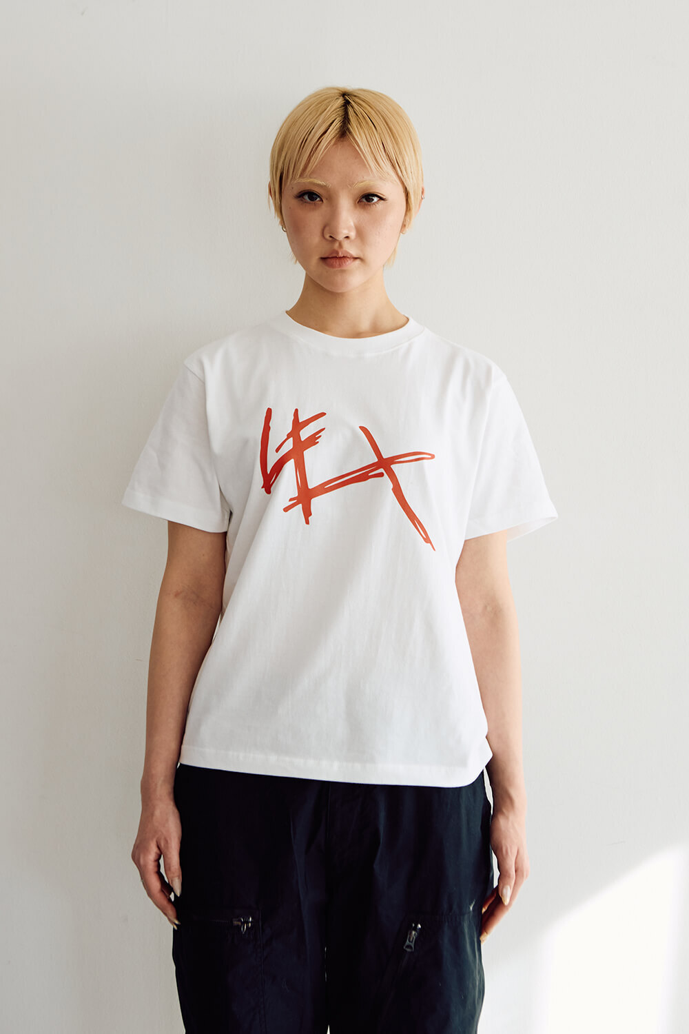 LEX LOGO T-shirt (White×Red)
