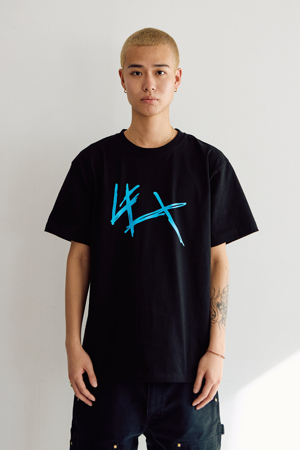LEX LOGO T-shirt (Black×Turquoise)
