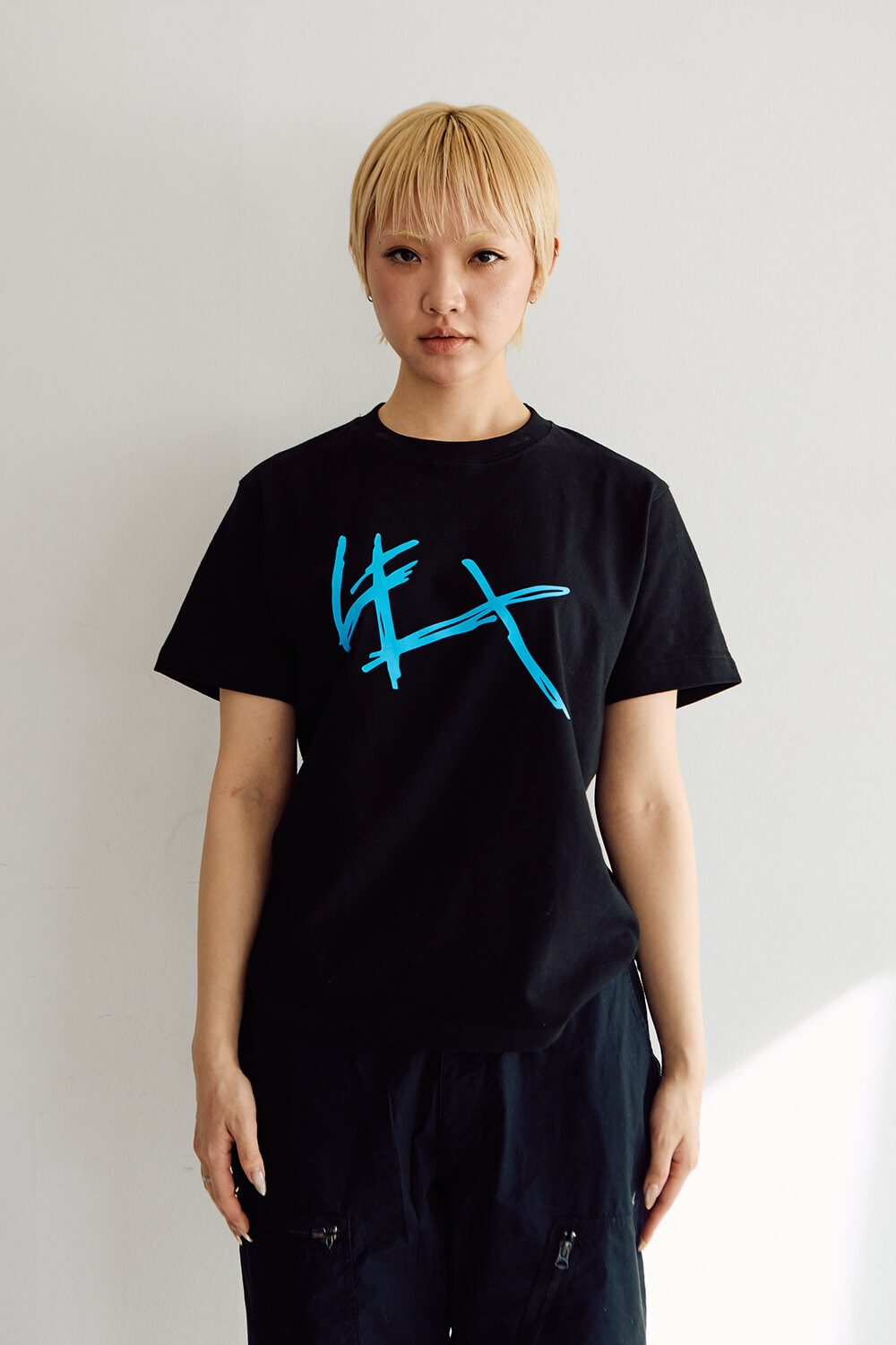 LEX LOGO T-shirt (Black×Turquoise)